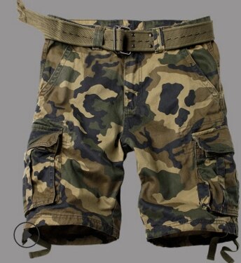 2023 summer Korean style camouflage Military cargo shorts men loose washing Multi-pocket cargo shorts for men 29-42