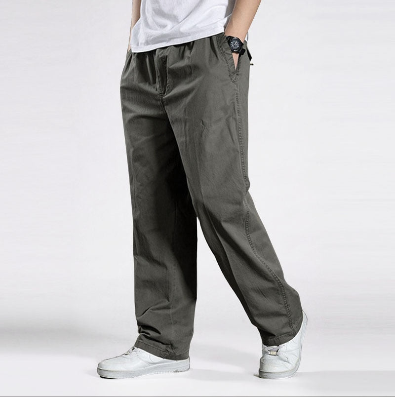 Brand Casual Pants men cargo pants cotton loose trousers mens pants overalls Multi Pocket Straight Joggers Homme 6XL