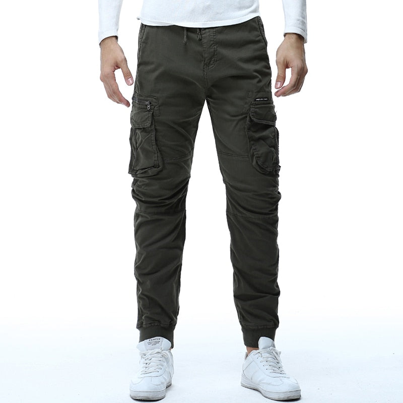 Mens Camouflage Tactical Cargo Pants Men Joggers Boost Military Casual Cotton Pants Hip Hop Ribbon Male army Trousers 38