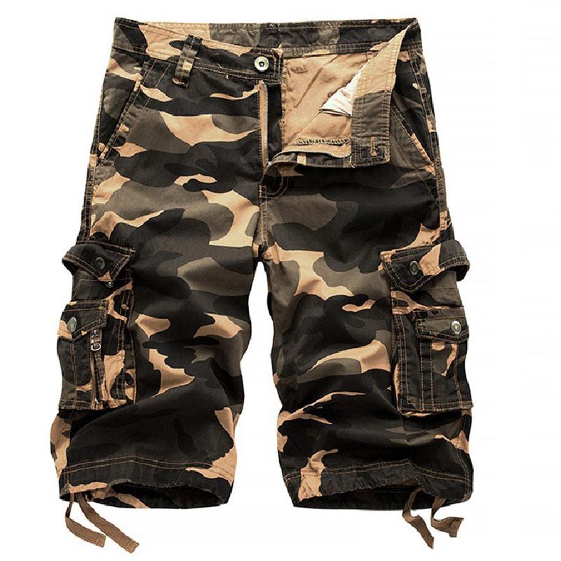 Multicolor Outdoor Large Size Loose Multicolor Camouflage Pants Casual Beach Shorts Cargo Shorts Summer Streetwear Men Capris