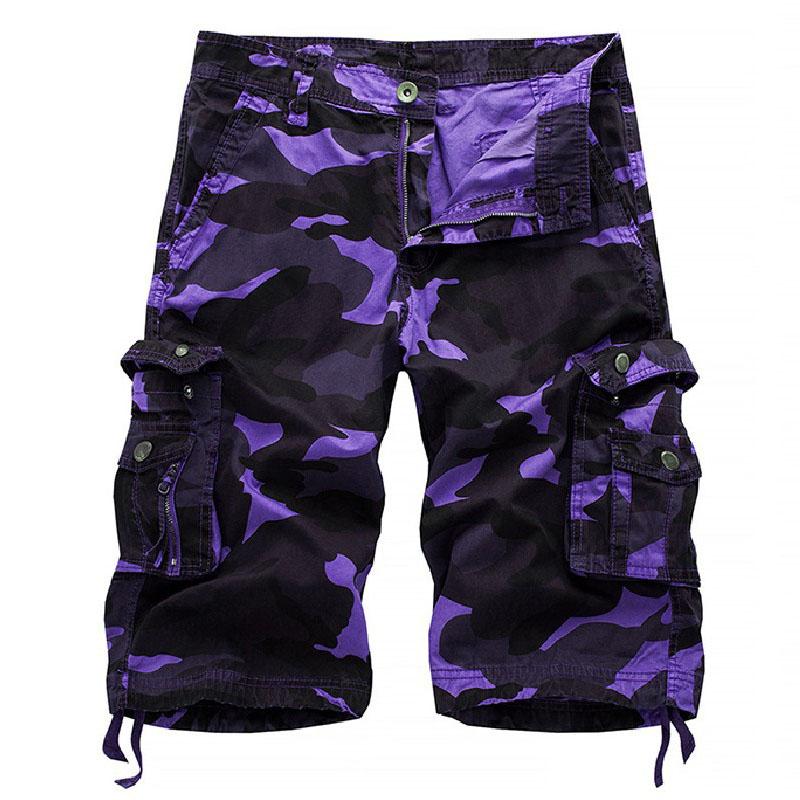 Multicolor Outdoor Large Size Loose Multicolor Camouflage Pants Casual Beach Shorts Cargo Shorts Summer Streetwear Men Capris