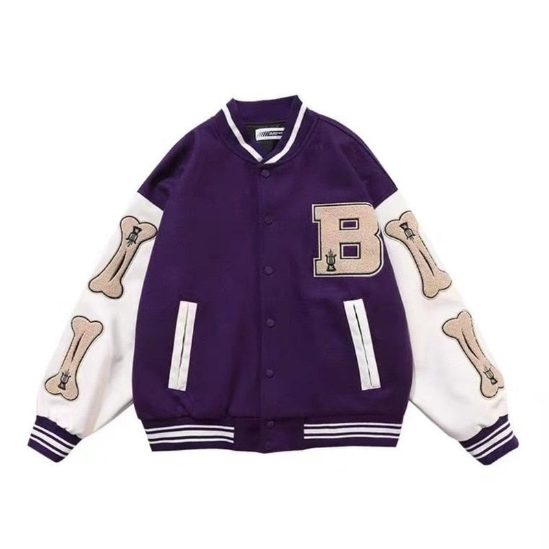 American letter towel embroidered jacket coat men's Y2K street hip-hop retro baseball uniform couple casual all-match jacket top