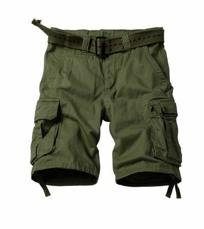 2023 summer Korean style army green cargo shorts men loose washing Multi-pocket army tactical cargo shorts for men size 29-42