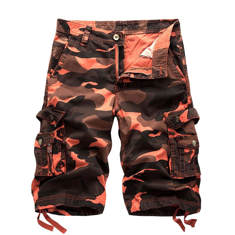 Multicolor Outdoor Large Size Loose Multicolor Camouflage Pants Casual Beach Shorts Cargo Shorts Summer Streetwear Men Capris