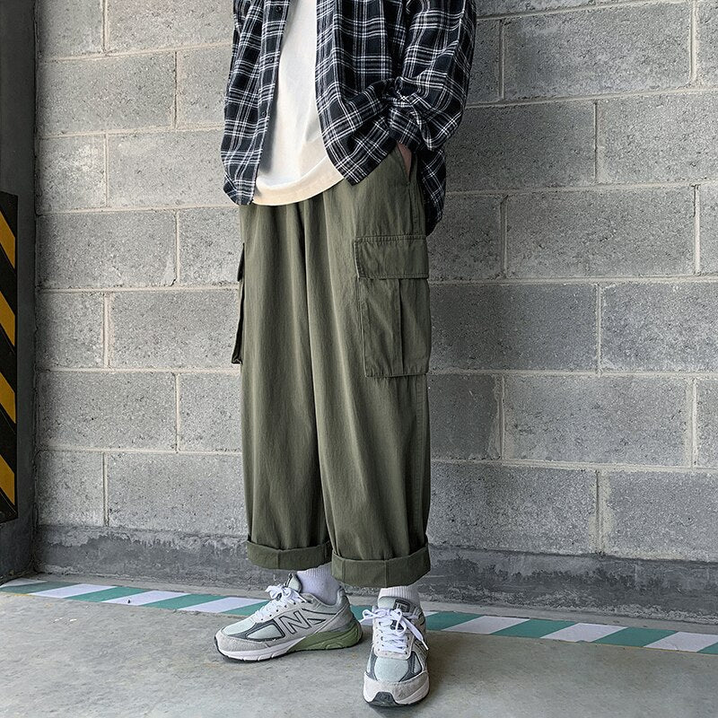 Cargo Overalls Hip Hop Trousers Hiphop Baggy Casual Pants Army Green Pants streetwear pantalon homme joggers