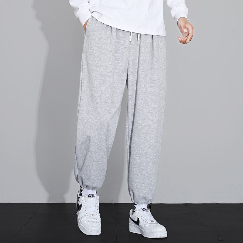 Spring Summer New Sweatpants Men Joggers Track Pants Elastic Waist Sport Casual Trousers Baggy Fitness Gym Clothing D05