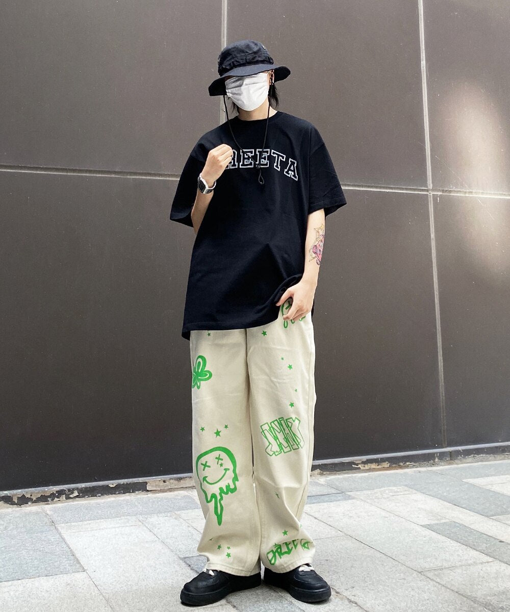 Straight casual pants men's loose wide leg fashion spring work pants japanese streetwear ruffian handsome versatile New