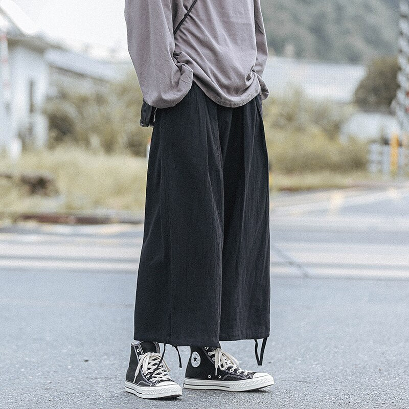 Fashion Men Harem Pants Loose Streetwear Mens Casual Trousers Oversized Man Solid Color Jogging Pants Japanese Style 5XL