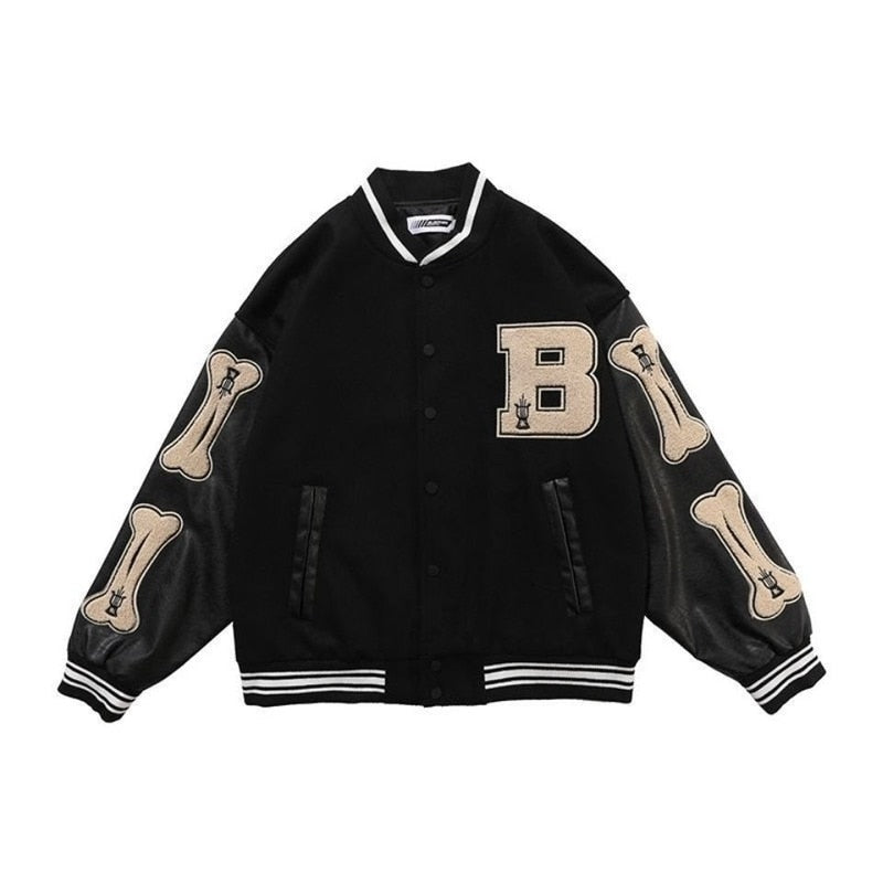 American letter towel embroidered jacket coat men's Y2K street hip-hop retro baseball uniform couple casual all-match jacket top