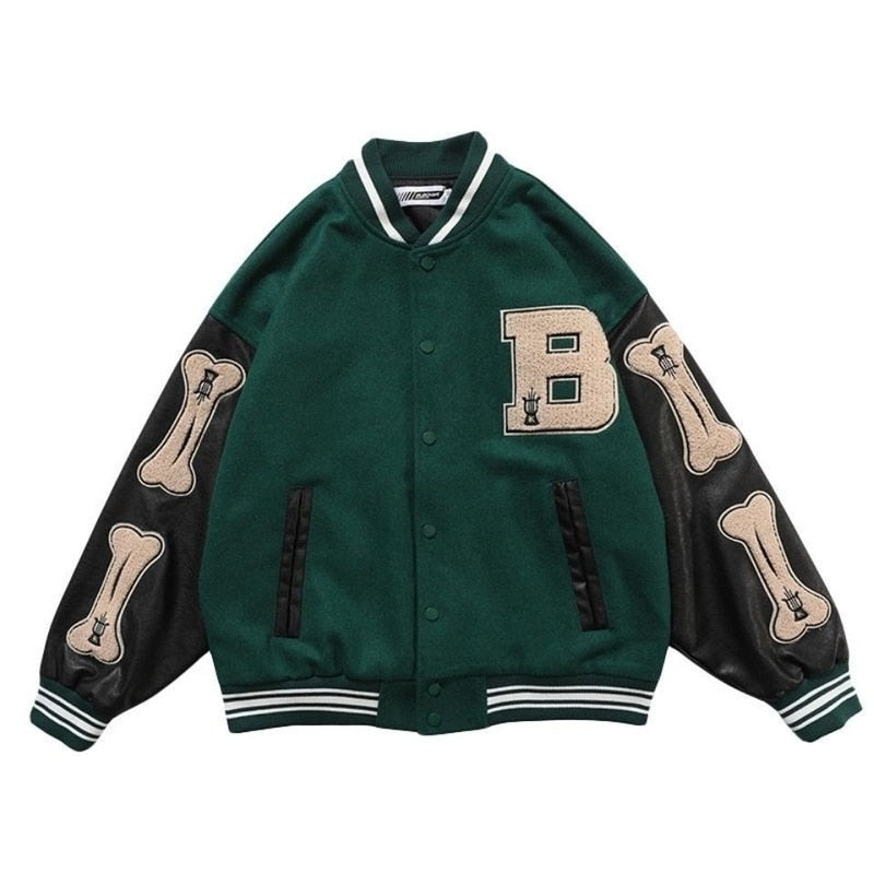 American letter towel embroidered jacket coat men's Y2K street hip-hop retro baseball uniform couple casual all-match jacket top