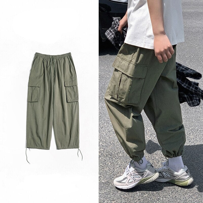 Cargo Overalls Hip Hop Trousers Hiphop Baggy Casual Pants Army Green Pants streetwear pantalon homme joggers