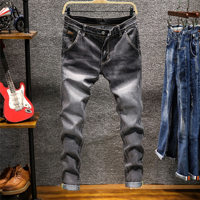 2023 New Style Men's Jeans Fashion Casual High-quality Stretch Skinny Jeans Men's Straight Slim Jeans Boutique Brand Trousers