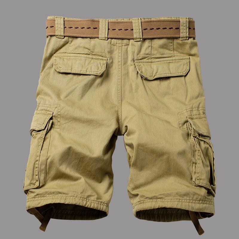 2023 summer Korean style army green cargo shorts men loose washing Multi-pocket army tactical cargo shorts for men size 29-42