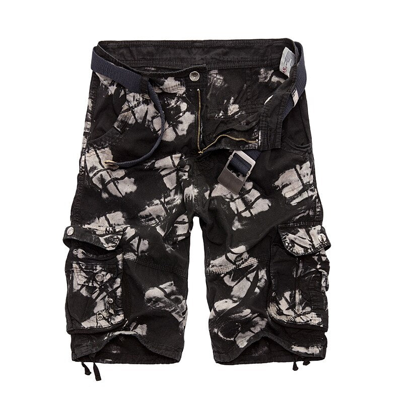 New Summer Men 100% Cotton Camouflage Cargo Shorts Man Fashion Casual Short Pants Brand  Pant DT104