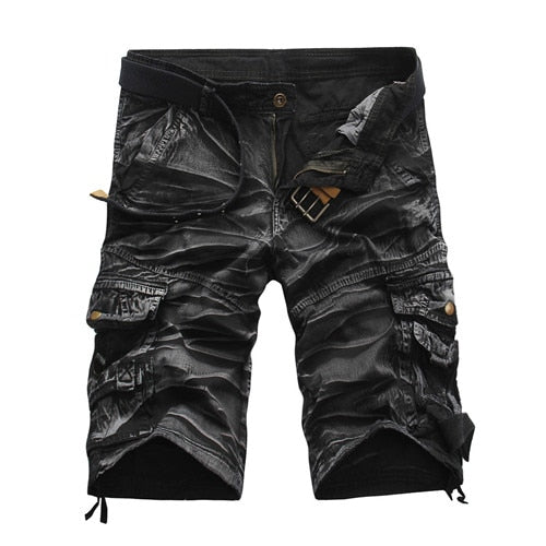 New Summer Men 100% Cotton Camouflage Cargo Shorts Man Fashion Casual Short Pants Brand  Pant DT104