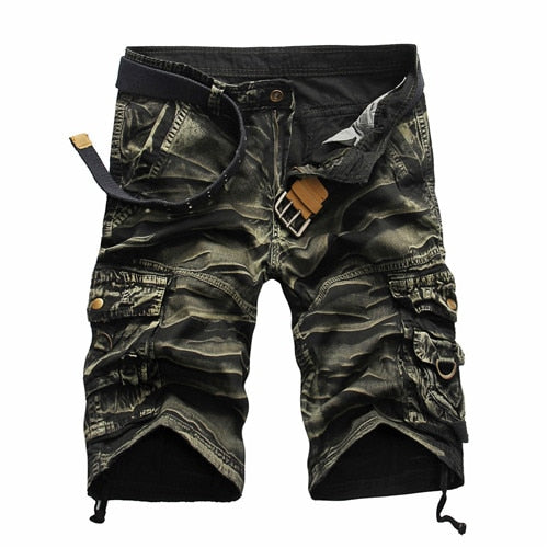 New Summer Men 100% Cotton Camouflage Cargo Shorts Man Fashion Casual Short Pants Brand  Pant DT104