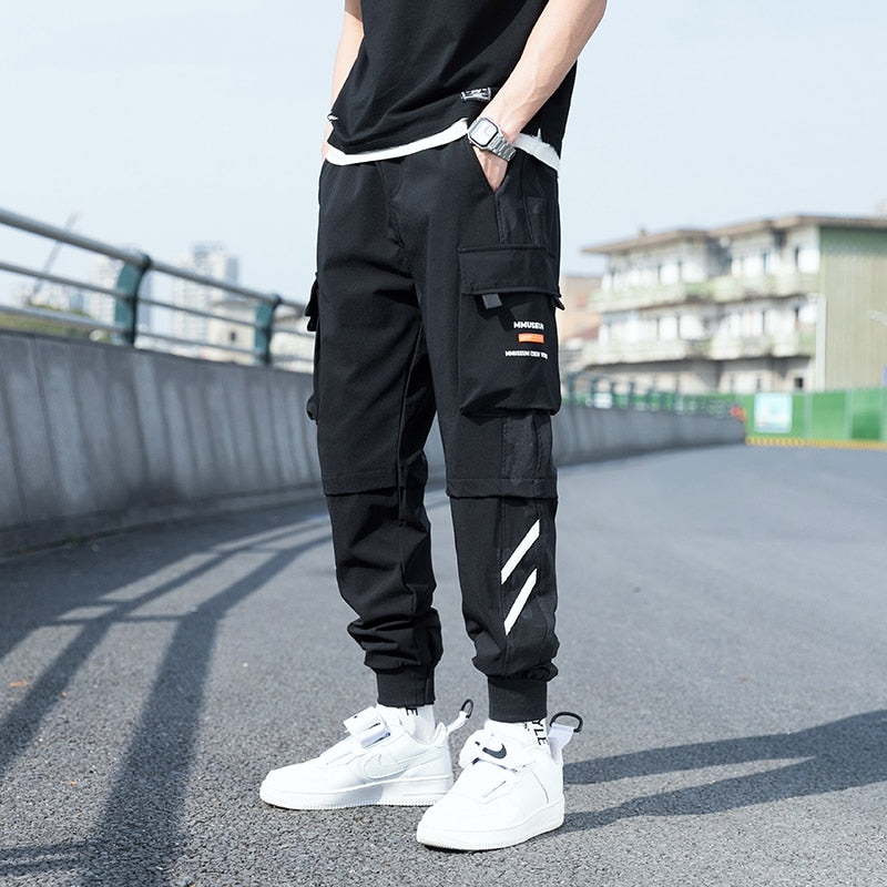 Streetwear Mens Hip Hop Jogging Pants Casual Men Trousers Big Size Loose Sweatpants Male New Multi Pocket Harem Pants 5XL