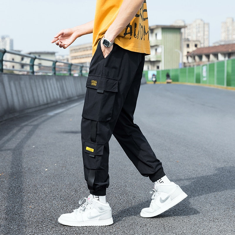 Streetwear Mens Hip Hop Jogging Pants Casual Men Trousers Big Size Loose Sweatpants Male New Multi Pocket Harem Pants 5XL