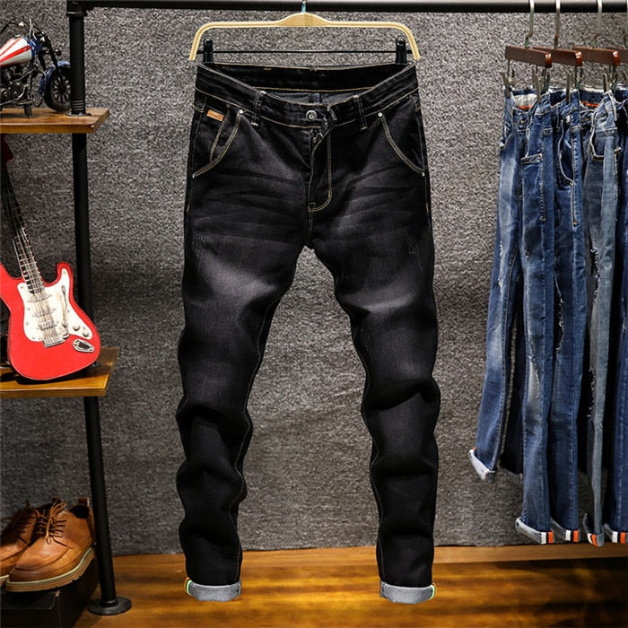 2023 New Style Men's Jeans Fashion Casual High-quality Stretch Skinny Jeans Men's Straight Slim Jeans Boutique Brand Trousers