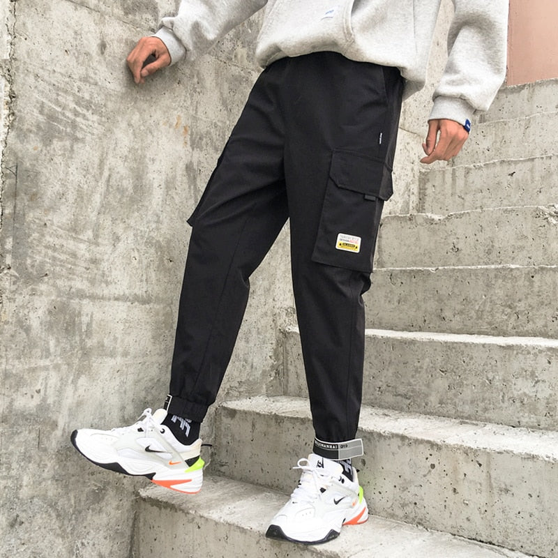 Streetwear Mens Hip Hop Jogging Pants Casual Men Trousers Big Size Loose Sweatpants Male New Multi Pocket Harem Pants 5XL