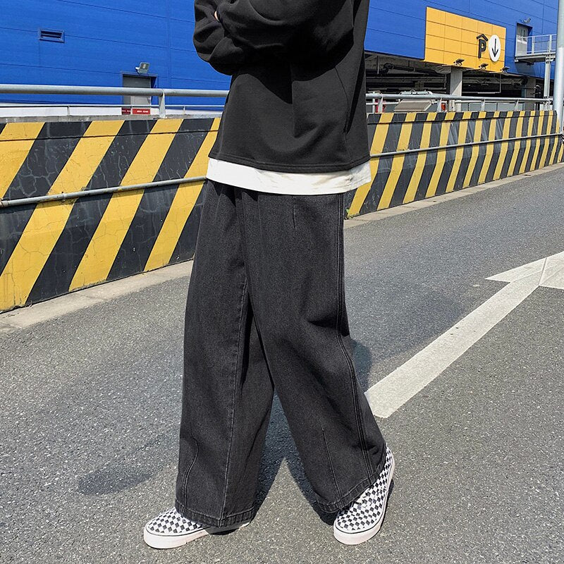 Baggy Denim Pant Men Loose Straight Wide Leg Jeans Men's Women's Streetwear Skateboard Hip Hop Casual Trousers Oversized 2XL