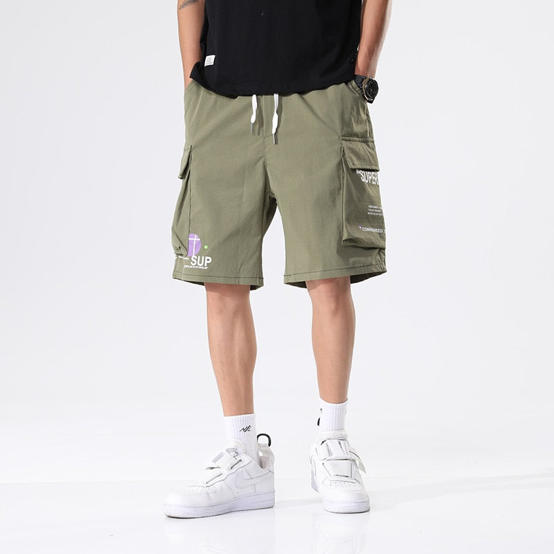 Summer Cargo Shorts Men New Multi-Pockets Hip Hop Streetwear Baggy Jogger Shorts Male Casual Beach Shorts Plus Size 8XL