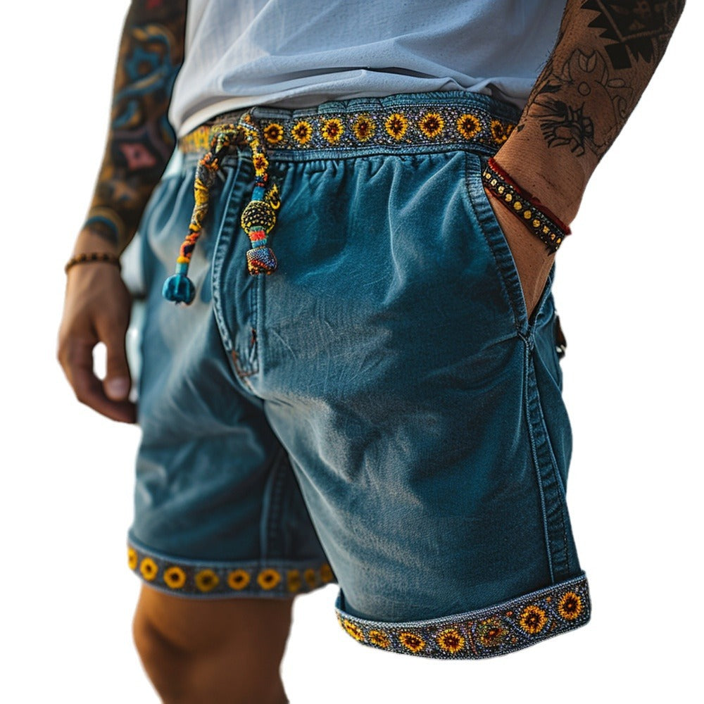 Summer Men's Retro Holiday Beach Shorts