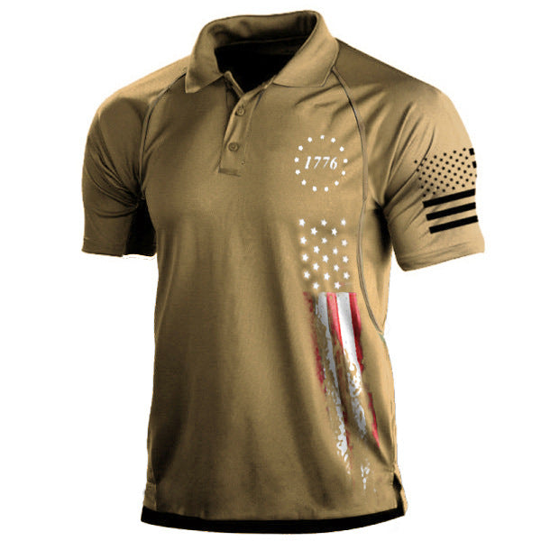 American Flag Printed Patriotic Polo Shirt 3d Digital Printing