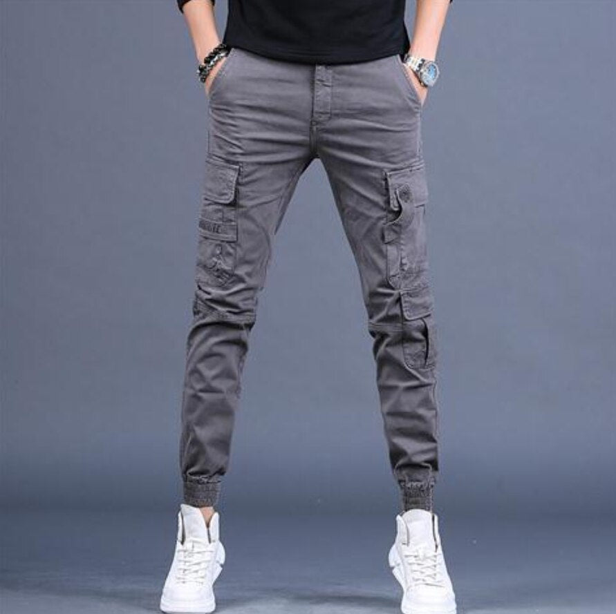 2023 Autumn Winter Cargo Pants Men Streetwear Hip Hop Pants Mens Joggers Pants Casual High Waist Men's Fashion Trousers F224