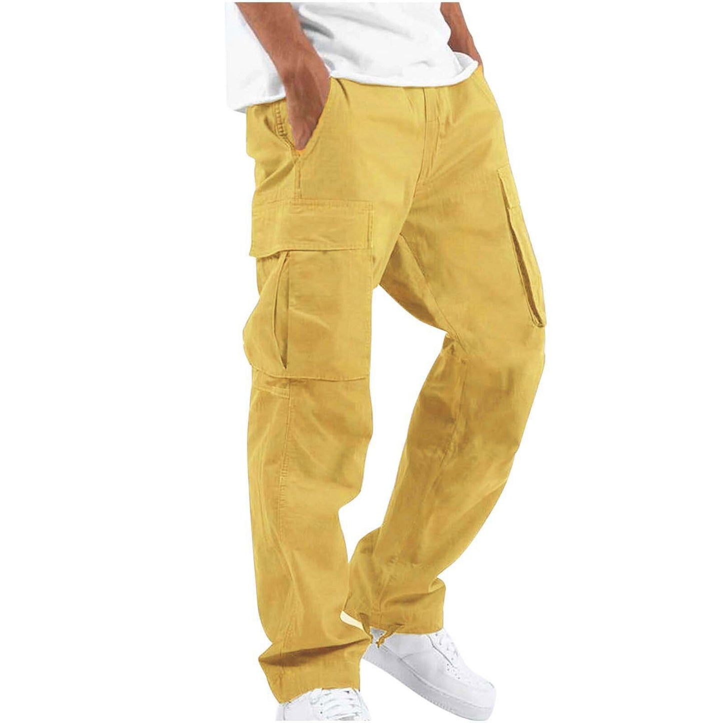 Brand New Casual Pants Men Cargo Pants Loose Trousers Mens Pants Overalls Multi Pocket Straight Joggers S-5XL Fashionable