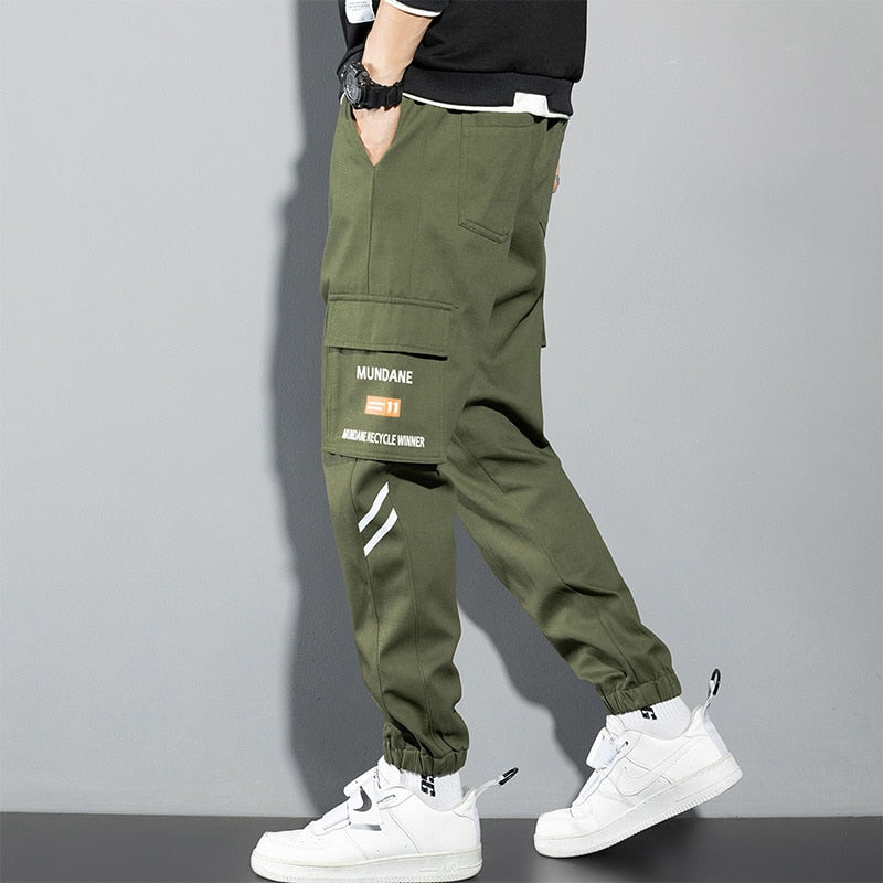 Black Cargo Pants Men Y2K Streetwear Casual Pants Green Plus Size Camo Cotton Multi Camouflage Street Wear Style Korean Fashion