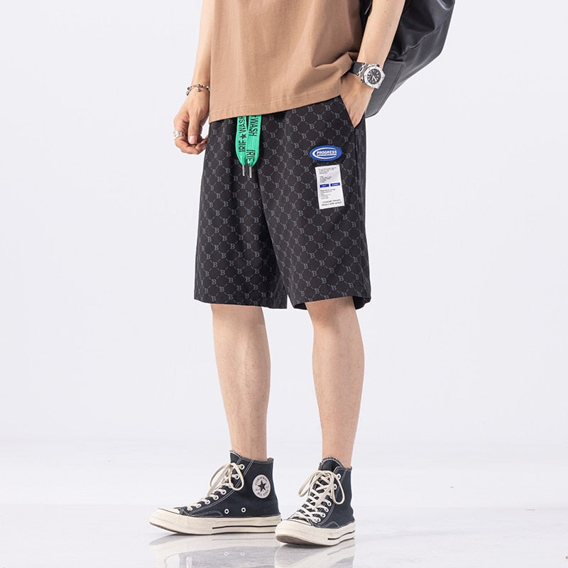 2023 Summer Men's Thin Casual Oversize Shorts Y2K Streetwear Ice Silk Fashion Short Pants Big Size Plus Classic Bermuda Male 7XL