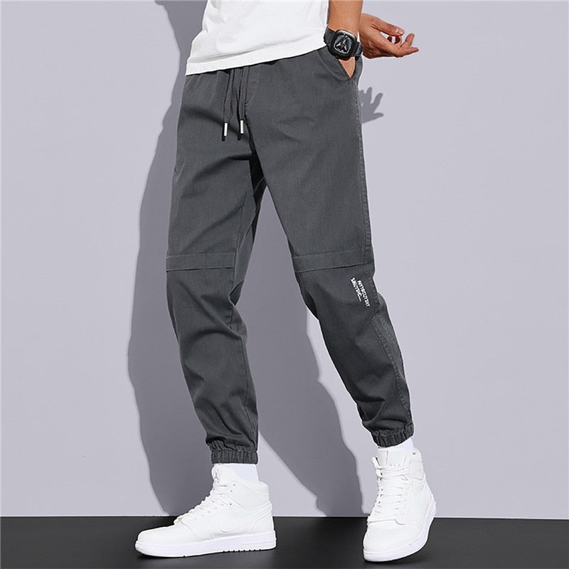 New Hip Hop Joggers Cargo Pants Men Harem Pants Multi-Pocket Ribbons Man Sweatpants Streetwear Casual Pants Mens Sweatpants