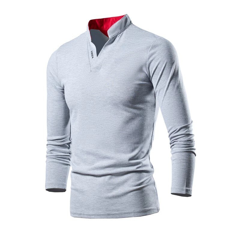 Fashion Brand Polo Shirt Men's Casual Korean Solid Color Long-sleeved Tops Men Classic Summer Polo Shirt Male T-shirt 6XL 7XL