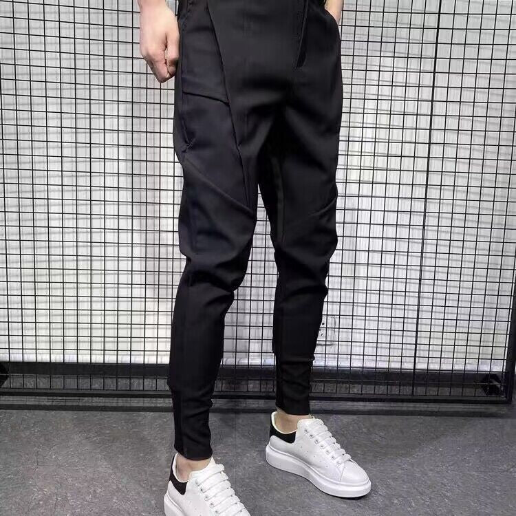 2023 Spring Summer Men Suit Pants Fashion Casual Business Pants Men Slim Fit Ankle Length Office Trousers Men Dress Pants F51