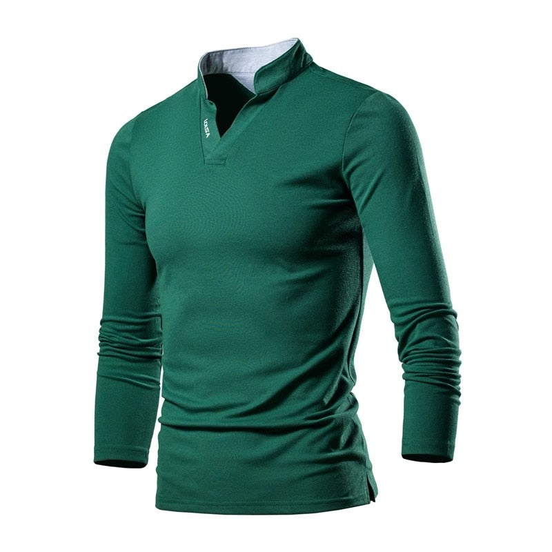 Fashion Brand Polo Shirt Men's Casual Korean Solid Color Long-sleeved Tops Men Classic Summer Polo Shirt Male T-shirt 6XL 7XL