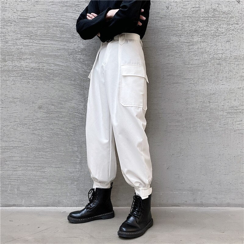 Men'S Cargo Pants Tooling Pant Men's Vintage Loose Wide Leg Streetwear Casual Hip-hop Micro-Stretch Mid-Rise Cotton Trousers B48