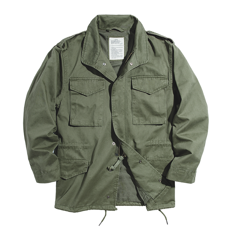 Maden M65 Jackets For Men Army Green Oversize Denim Jacket Military Vintage Casual Windbreaker Solid Coat Clothes Retro Loose