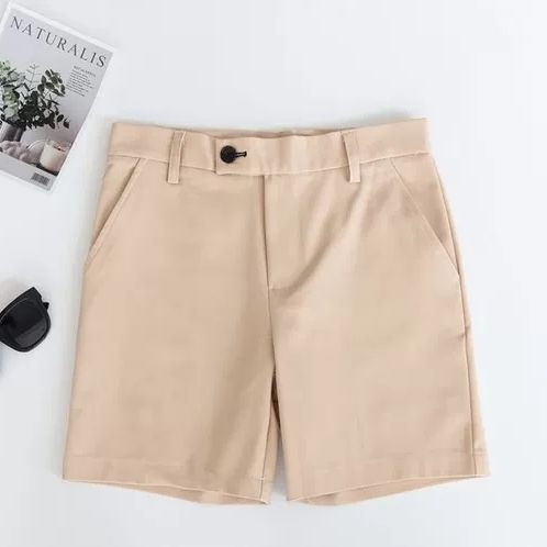 2023 Men Summer Fashion Korean  Thin Shorts Men Business Casual All-match Shorts Male Solid Color Pockets Shorts C08