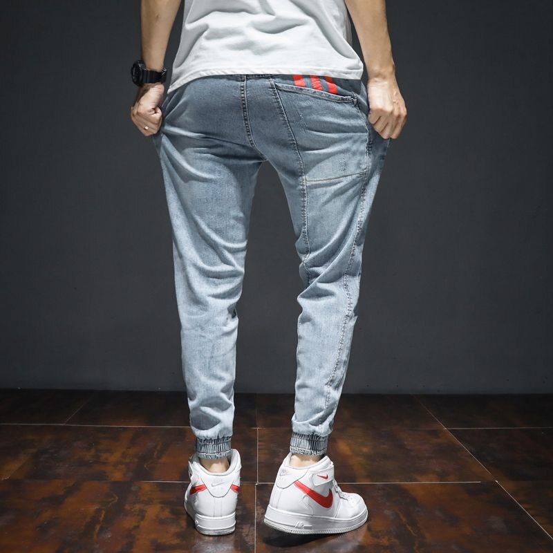 Men's Jeans Fashion Streetwear Plus Size Denim Cargo Pants Hip Hop Jeans Loose Fitting Casual Long Pants Trousers Men