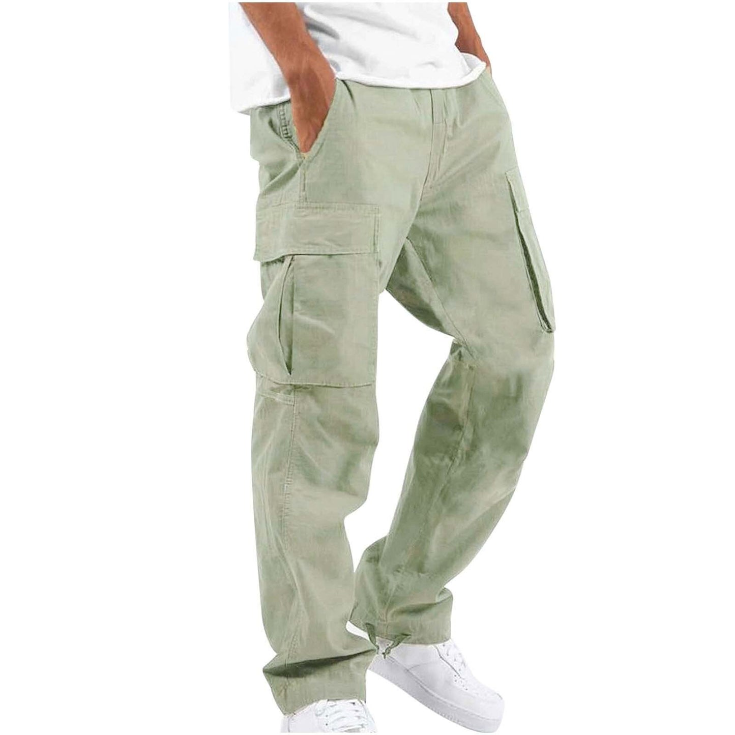 Brand New Casual Pants Men Cargo Pants Loose Trousers Mens Pants Overalls Multi Pocket Straight Joggers S-5XL Fashionable