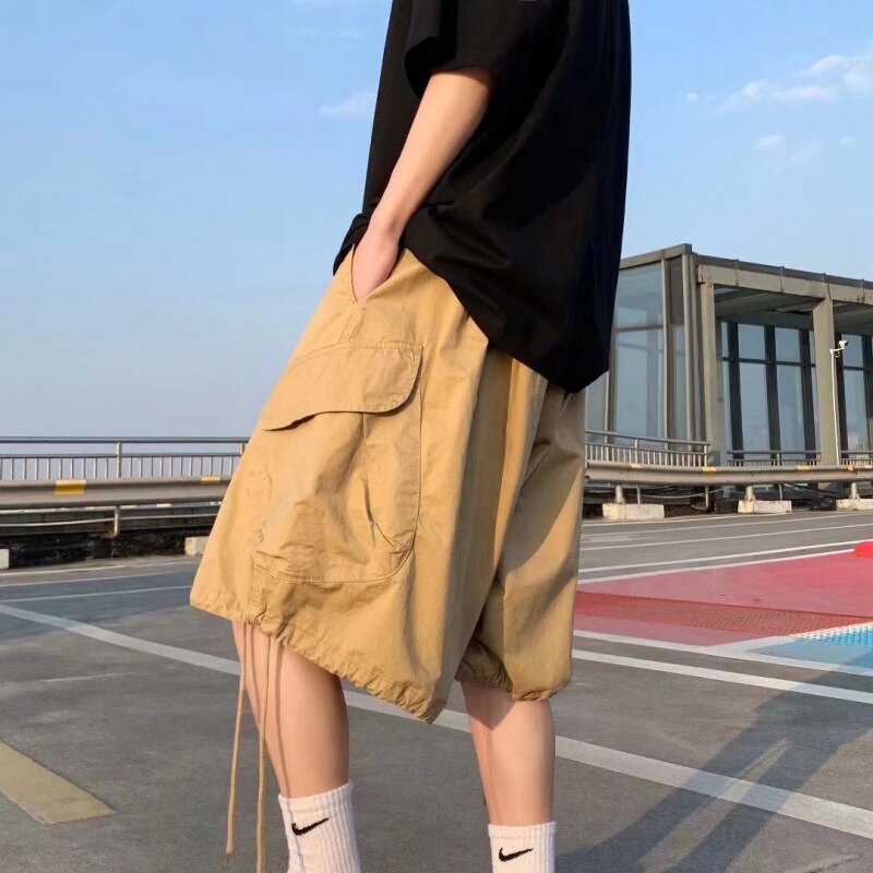 Summer Oversized Cargo Shorts Men Fashion Multi-pocket Shorts Male Casual Hip Hop Baggy Clothing Streetwear Loose Short Pants