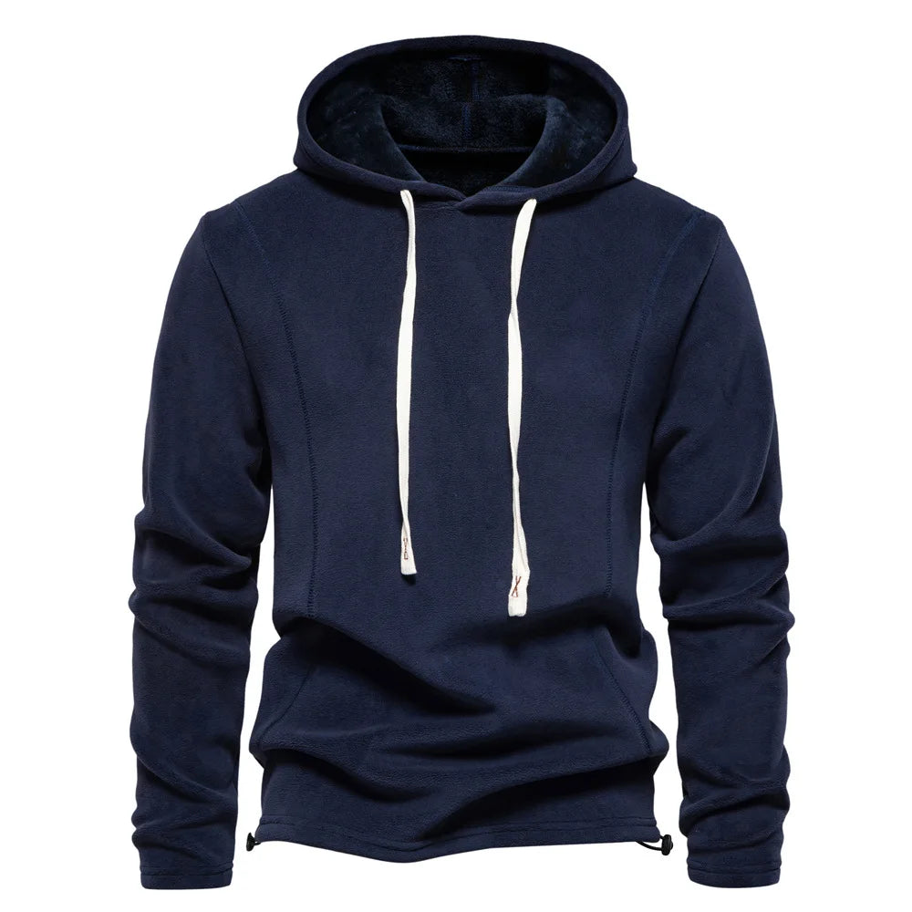 FORUWISH  -  New Mens Autumn Winter Solid Fleece Hooded High Quality Warm Casual Drawstring Loose Pullover Fashion Men Women Sweatshirt top