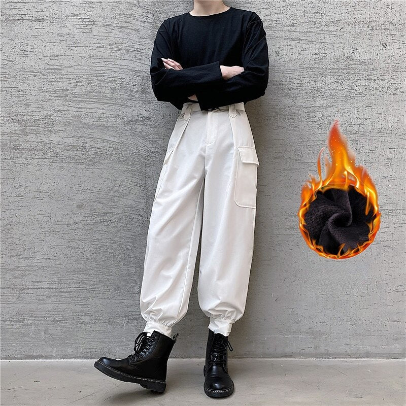 Men'S Cargo Pants Tooling Pant Men's Vintage Loose Wide Leg Streetwear Casual Hip-hop Micro-Stretch Mid-Rise Cotton Trousers B48