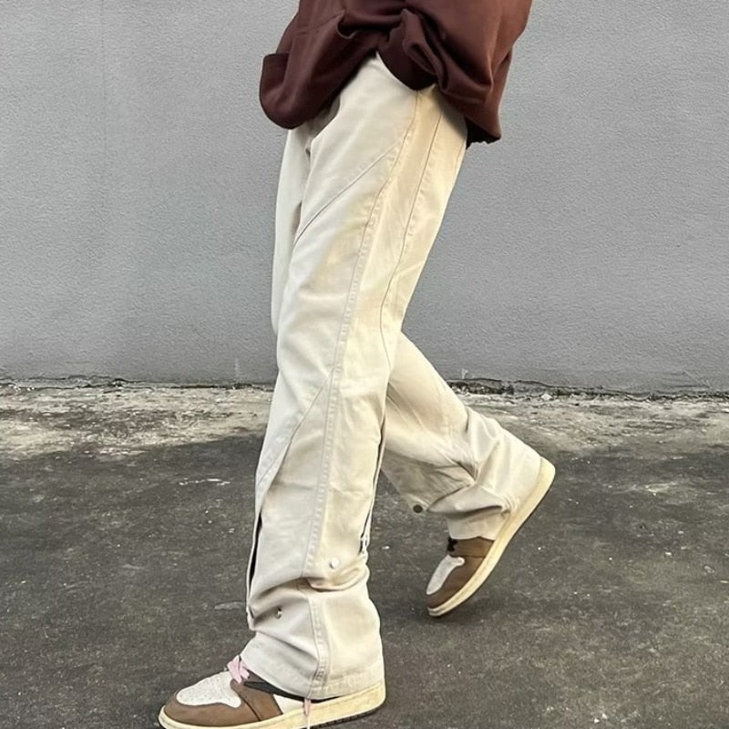 Cargo Pants Men Clothing Vintage Hip Hop Fashion Streetwear Men Pants Loose Casual Straight Mens Pants