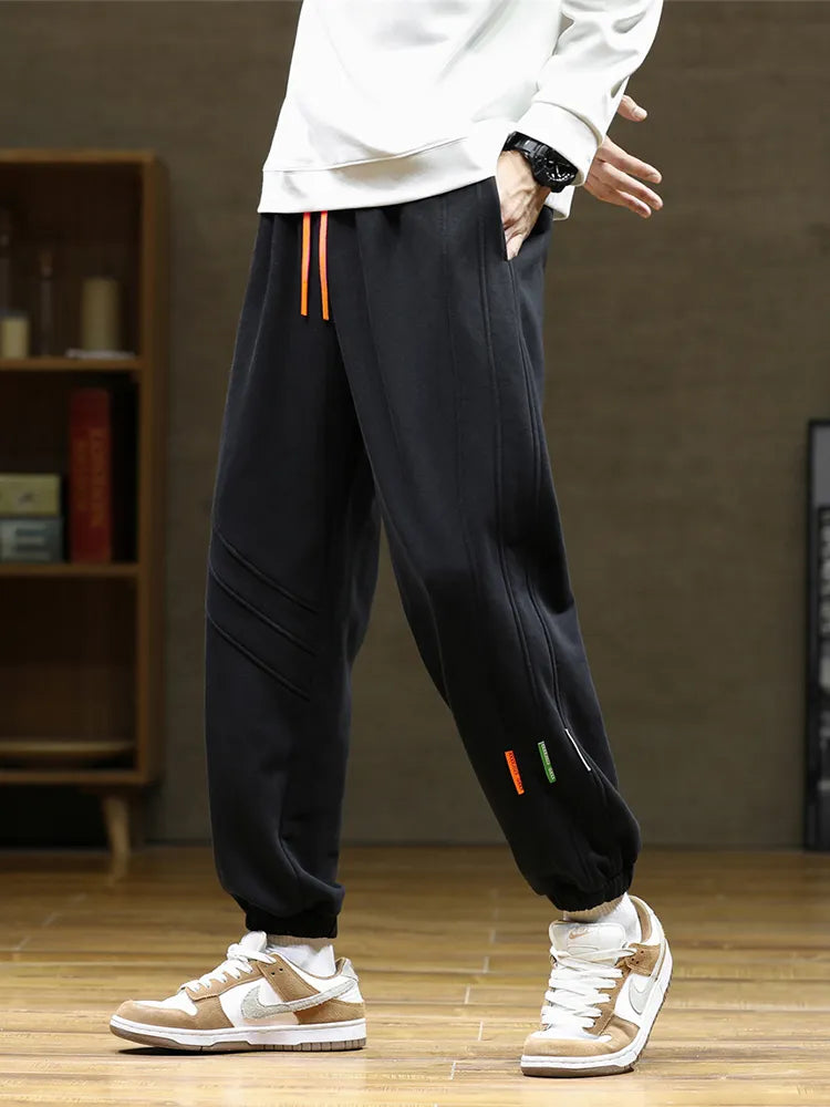 Foruwish - Spring Autumn Men's Baggy Sweatpants Colorfull Drawstring Cotton Trainning Jogger Pants