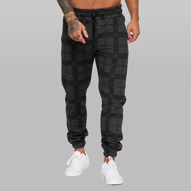 New Jogger Men's Casual Pants Plaid Trousers Fashion Streetwear Men's Cargo Pants Fitness Gyms Sweatpants Mens Clothes