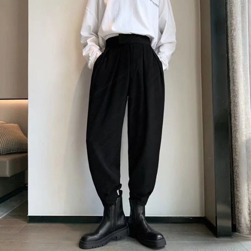 Men Pants Streetwear Joggers Casual Harem Trousers Harajuku Korean Tapered Male Blazer Pants  High Streetwear Japanese