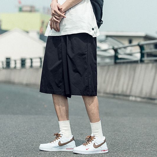 Spring Summer Fashion Man's Solid Casual All-Match Men's Sports Shorts Elastic Straight Pants