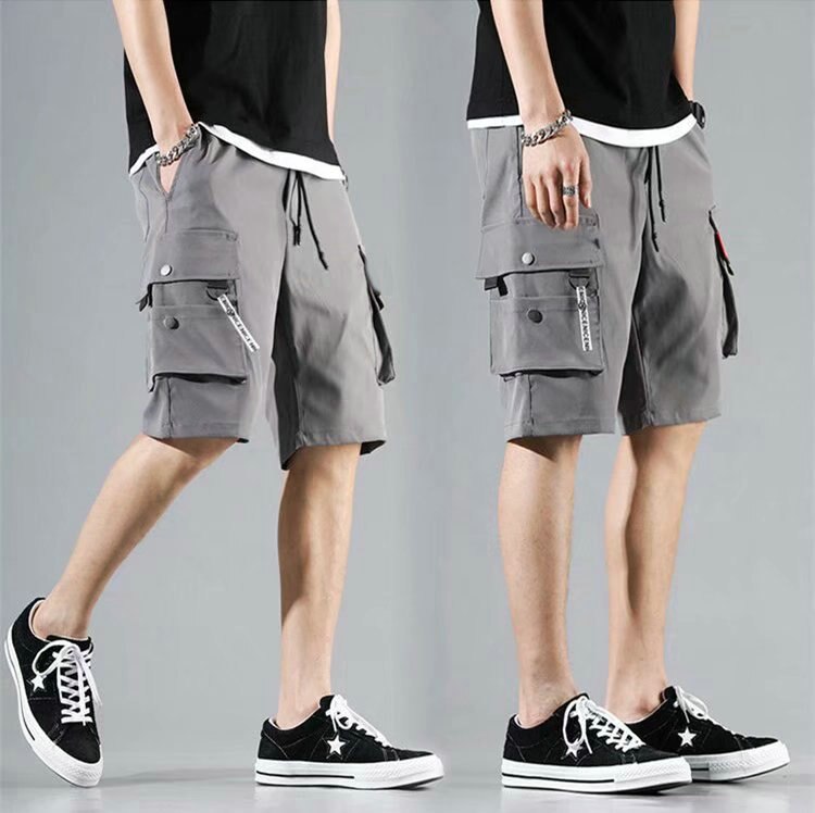 Summer Hot Men's Military Cargo Shorts Solid Multi Pocket Casual Fitness Loose Work Pants Summer Male Tactical Shorts Joggers